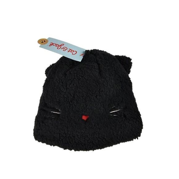 Cat & Jack Black Cat Beanie with mittens 12-24 Months - Picture 1 of 2